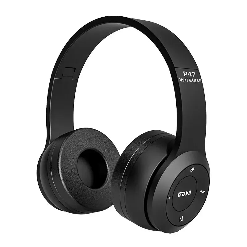 Bluetooth 5.0 Folding Wireless Headset – Stereo Sound, Outdoor Sports Design, Compatible with iPhone, Samsung, PC and Gaming