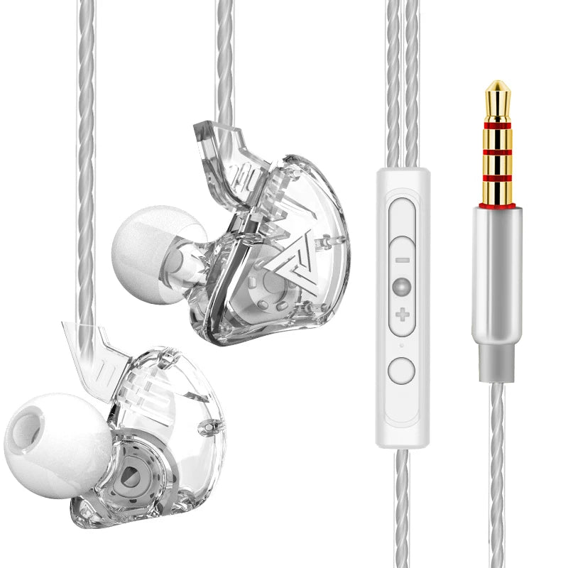 Copper‑Driver Wired In‑Ear Earphones with 3.5 mm Plug and Mic