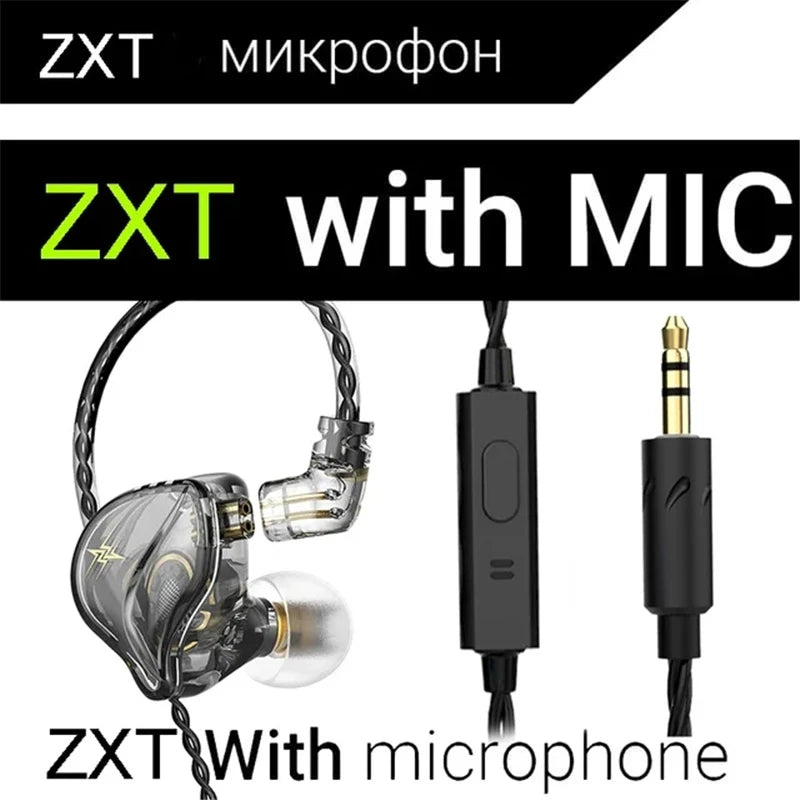 Wired In-Ear Earphones with Microphone, Hi‑Fi Bass and Noise Cancelling for Sport and Gaming