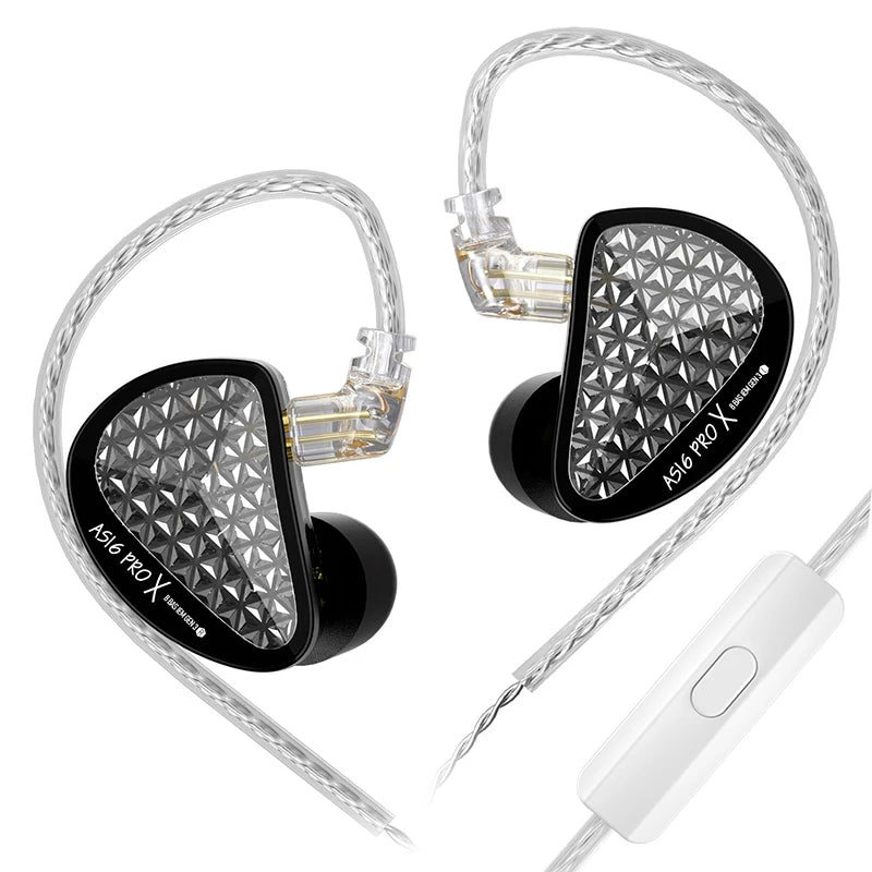 KZ AS16 PRO X 16BA In Ear Earphone 8 Balanced Armature Headset High Sound Quality HiFi Monitor Earphone ASX ZS10PRO AST AS12
