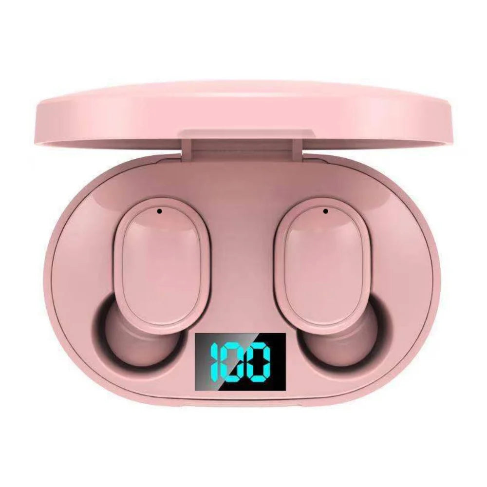 TWS Wireless Bluetooth Earbuds with Stereo Sound, Noise Cancelling, LED Digital Display, Sport‑Ready for All Smartphones