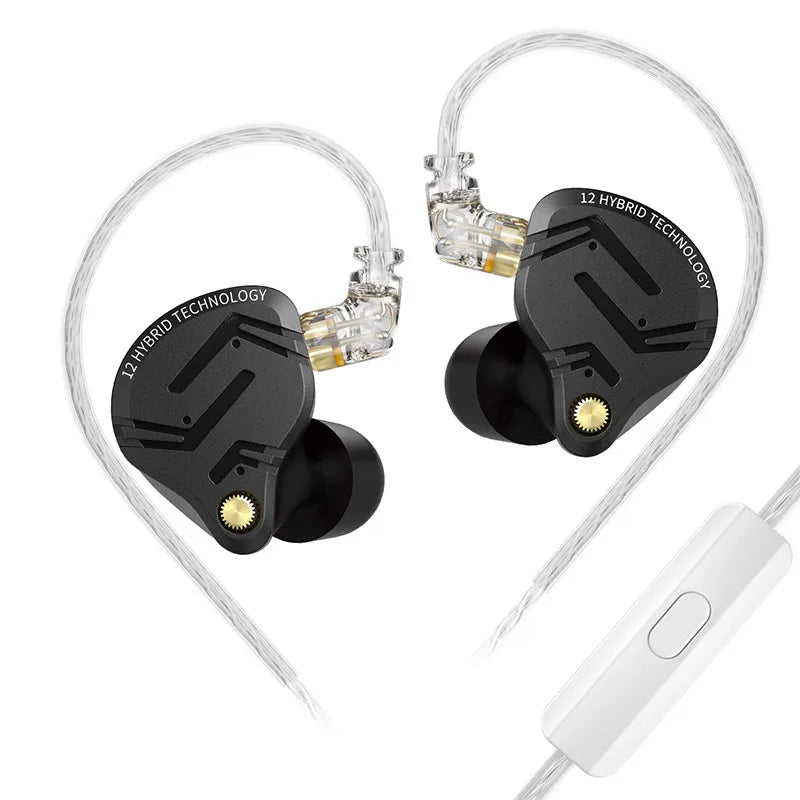 Metal Hybrid Earphones with 1 Dynamic Driver and 5 Balanced Armature Drivers, HiFi Bass, In‑Ear Monitor, Noise Cancelling