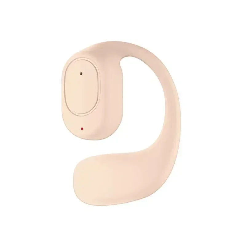 Single Wireless Air Conduction Ear Hook Headphones with HiFi Sound and Noise Cancellation for Smartphones