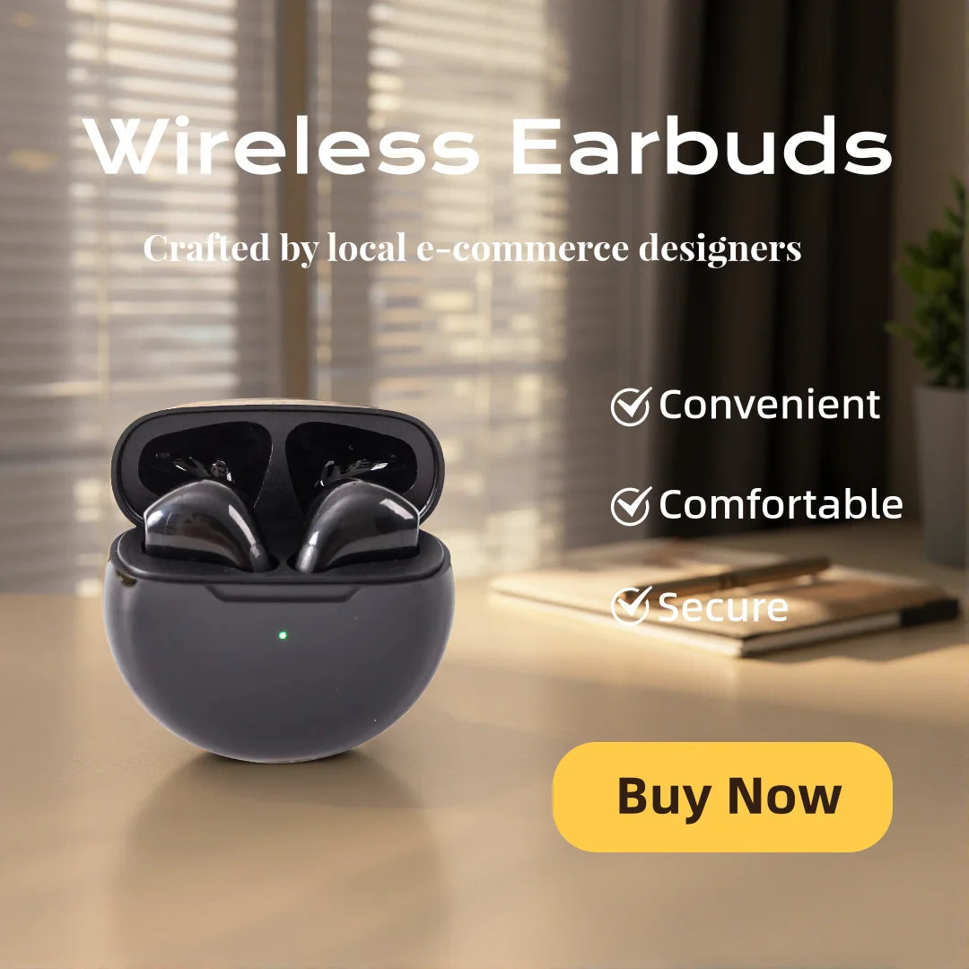 True Wireless Half‑In‑Ear Bluetooth Earbuds with Touch Control, HiFi Stereo, Sport Design