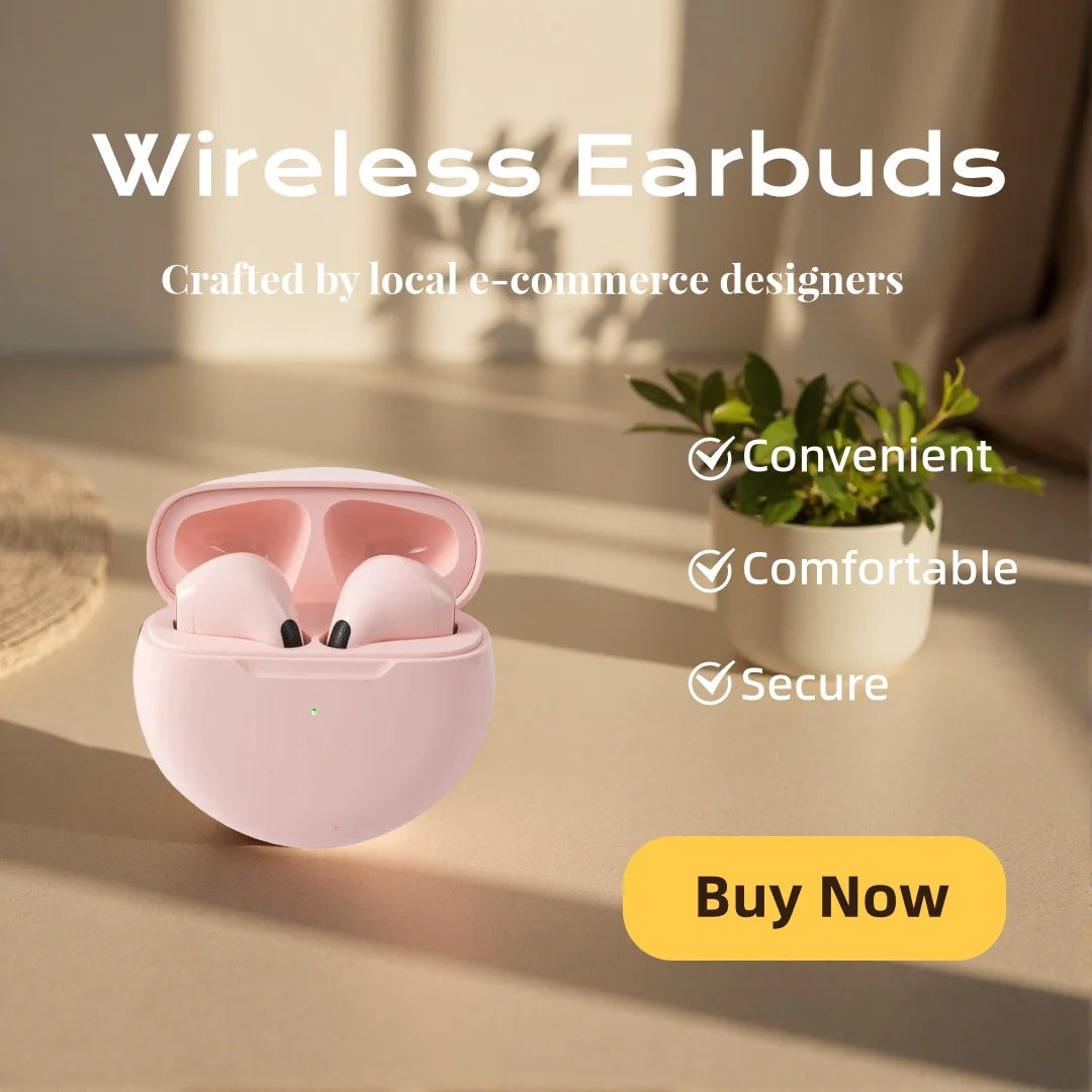 True Wireless Half‑In‑Ear Bluetooth Earbuds with Touch Control, HiFi Stereo, Sport Design
