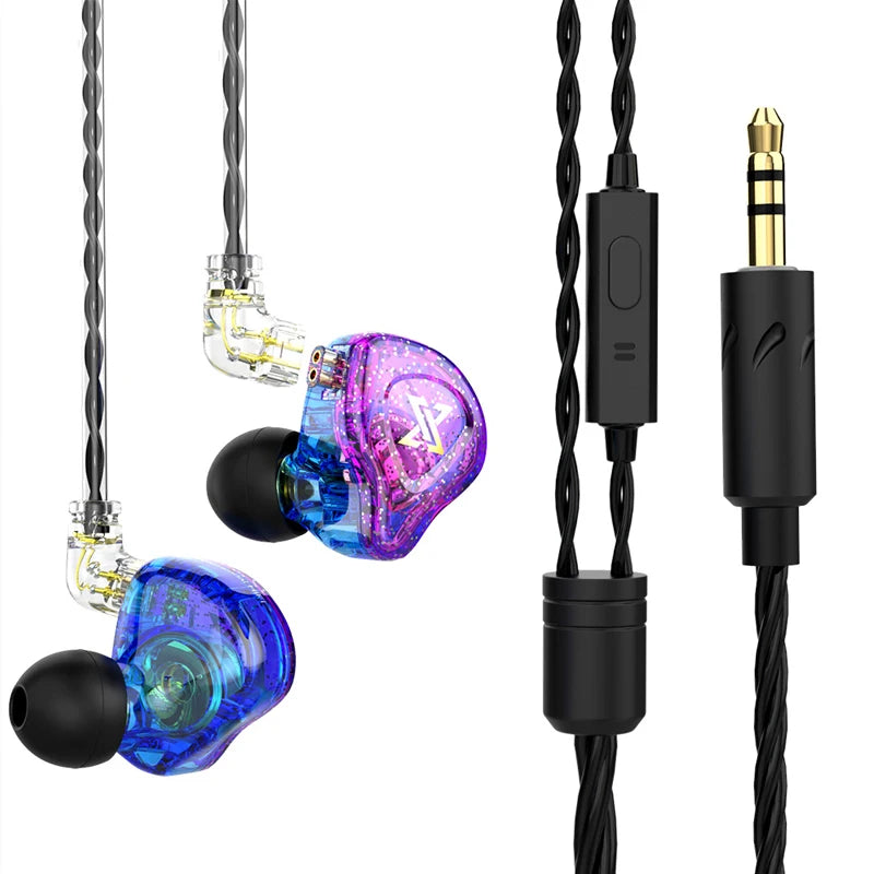 Wired In-Ear Earphones with Microphone, Hi‑Fi Bass and Noise Cancelling for Sport and Gaming