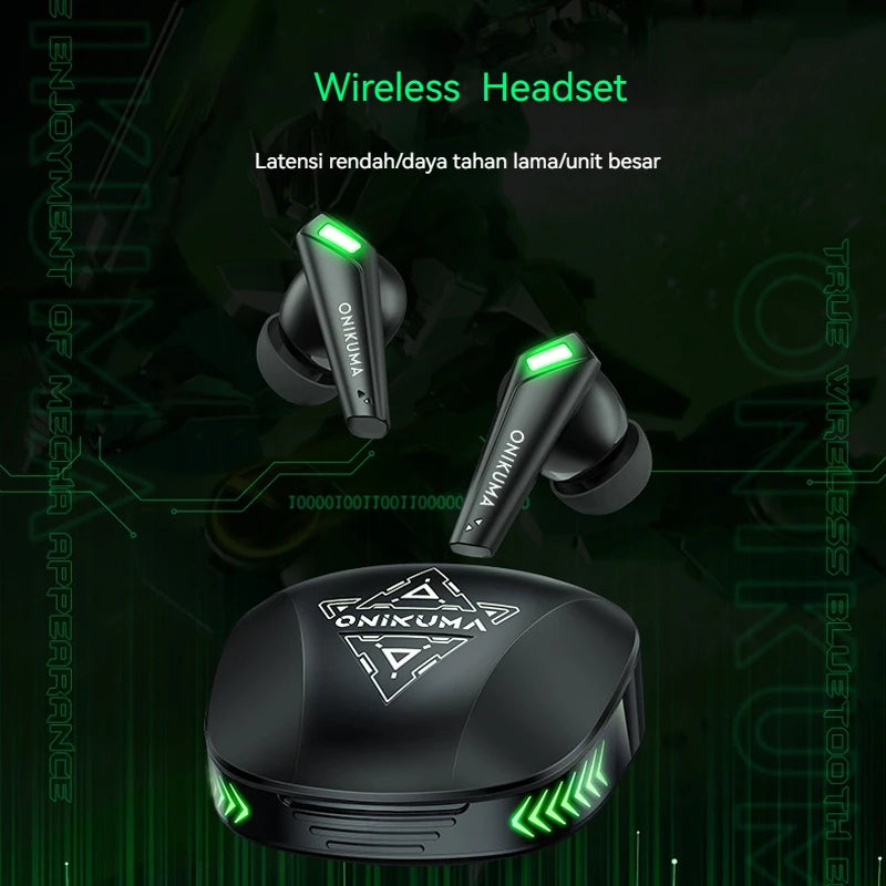 T308 Wireless True Wireless Earbuds Gaming Headset with Mic, Noise Cancelling, Stereo Touch Control