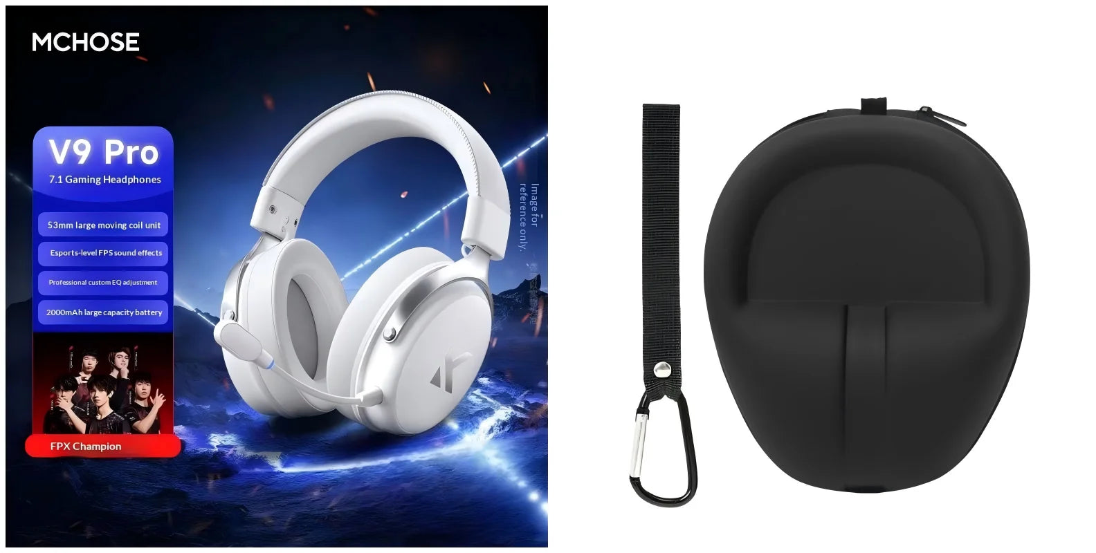 Over‑Ear Quad‑Mode Wireless Bluetooth Gaming Headset with Microphone, Delta Design