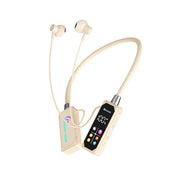 Neckband Bluetooth 5.4 Earbuds with Color Screen, Noise Reduction and Monitoring Capability