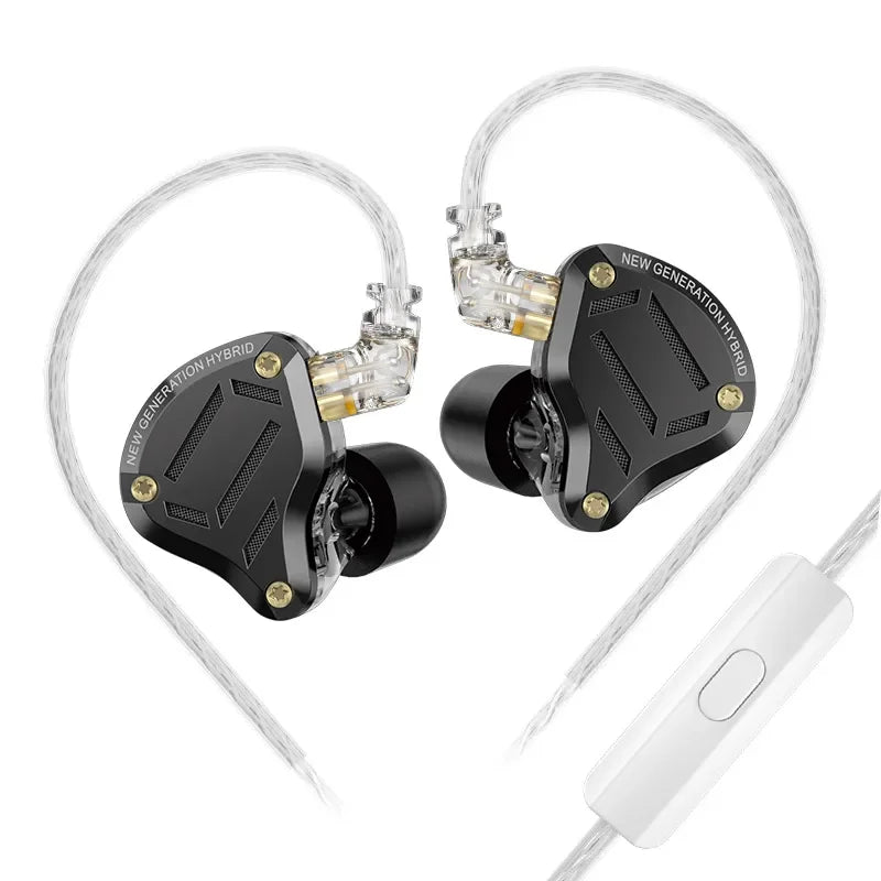HIFI Metal In‑Ear Earphones with 4‑Level Tuning Switch and 2‑Pin Cable – Bass‑Focused Design