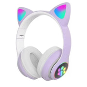 JST-28 Wireless Headphones Cat Ears Bluetooth Earphones Stereo Music Earbuds Bluetooth Sports Gaming Headset with Mic for Phones