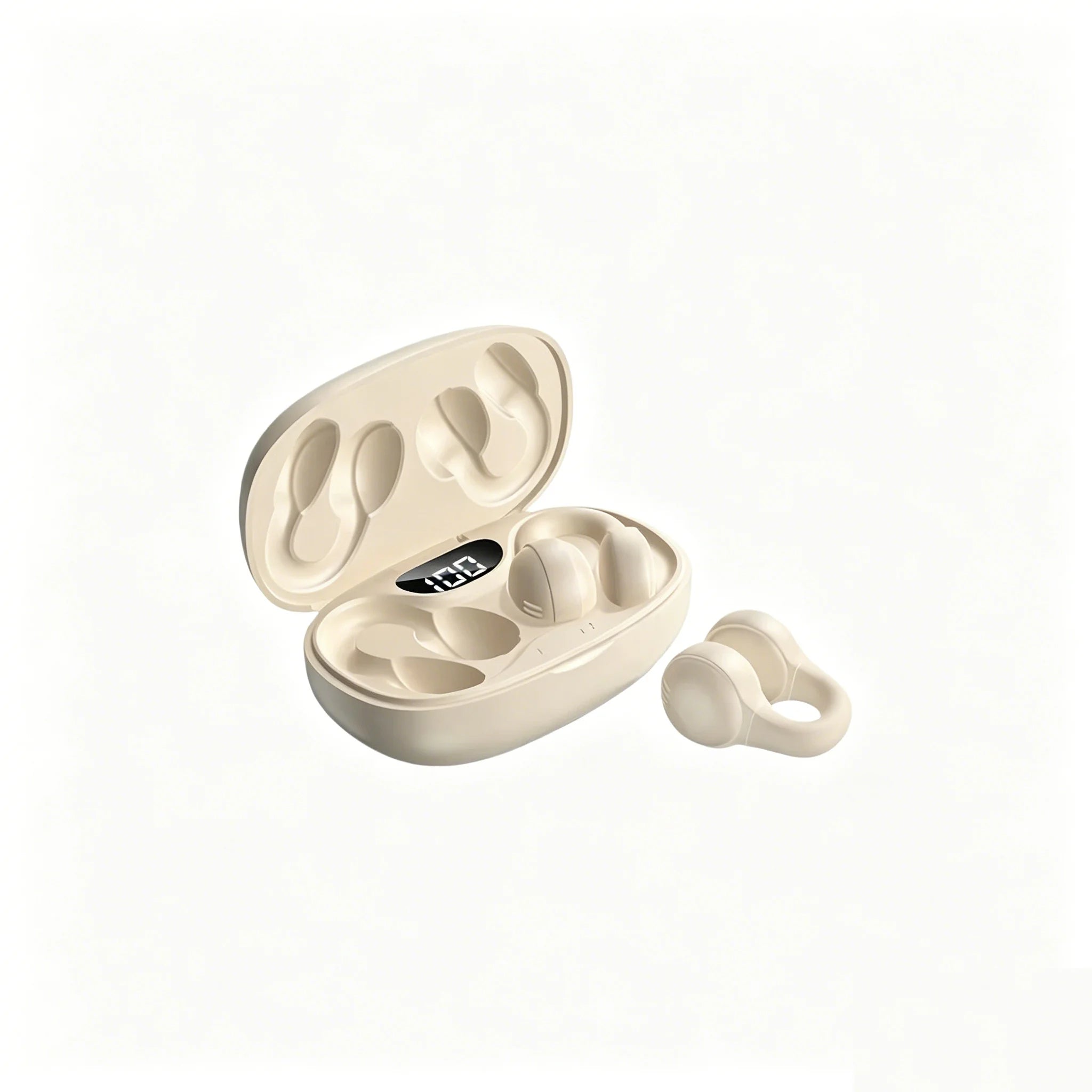 Ultra-Light Bone Conduction Clip‑On Earphones with Low‑Latency Gaming Mode and Digital Audio‑Video Sound