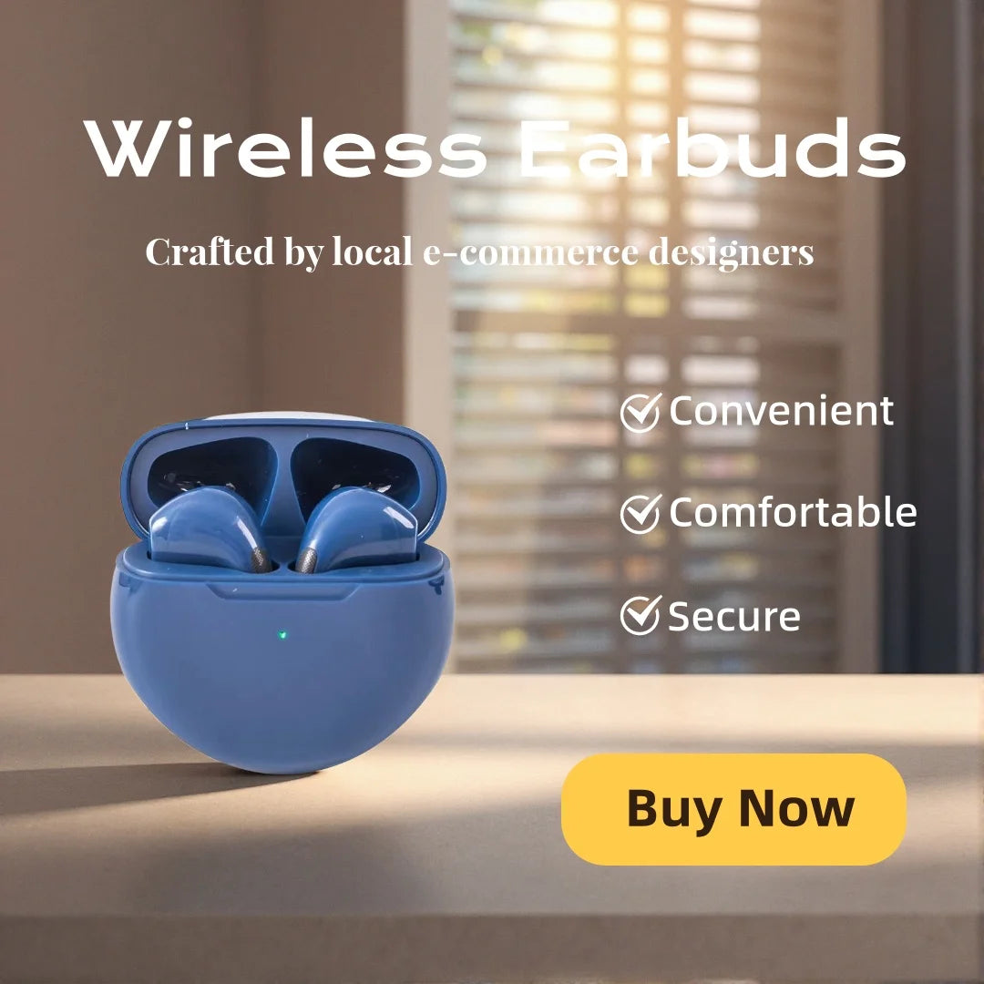 True Wireless Half‑In‑Ear Bluetooth Earbuds with Touch Control, HiFi Stereo, Sport Design