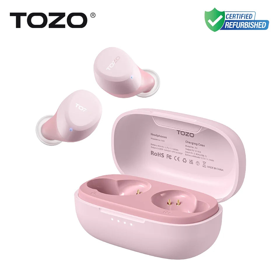 Refurbished TWS In‑Ear Wireless Bluetooth Earbuds – Mic, Touch Control, Sport Waterproof, Compatible with iPhone and Android
