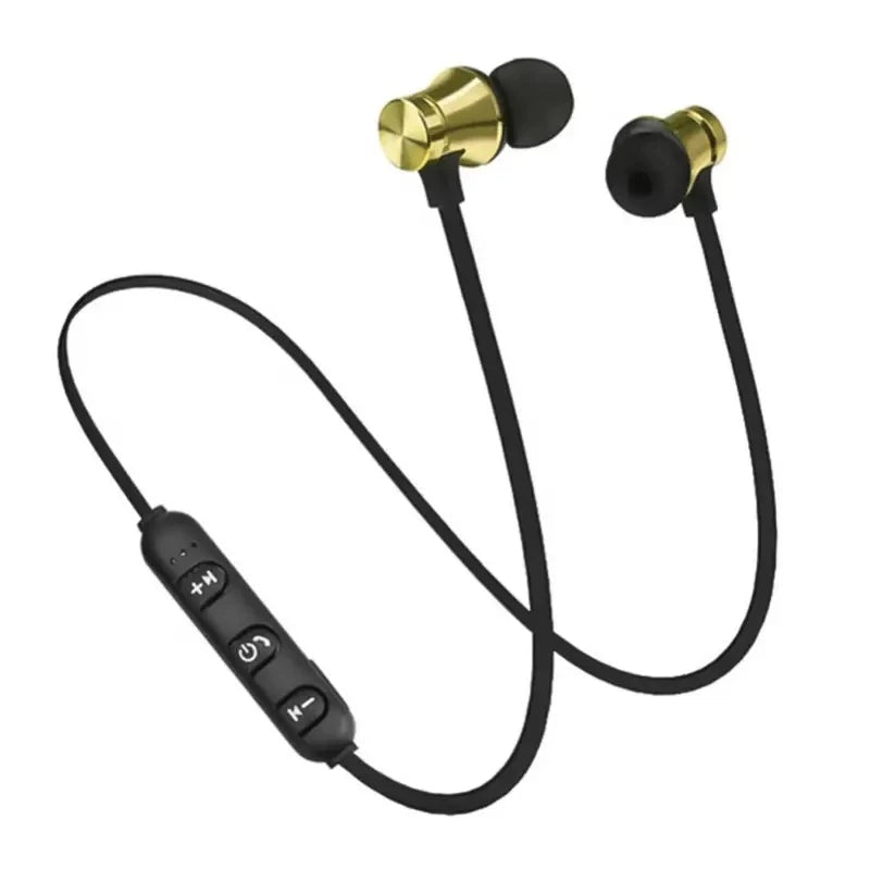 Sports Bluetooth Neckband In-Ear Earbuds with Magnetic Waterproof Design and Built-in Mic