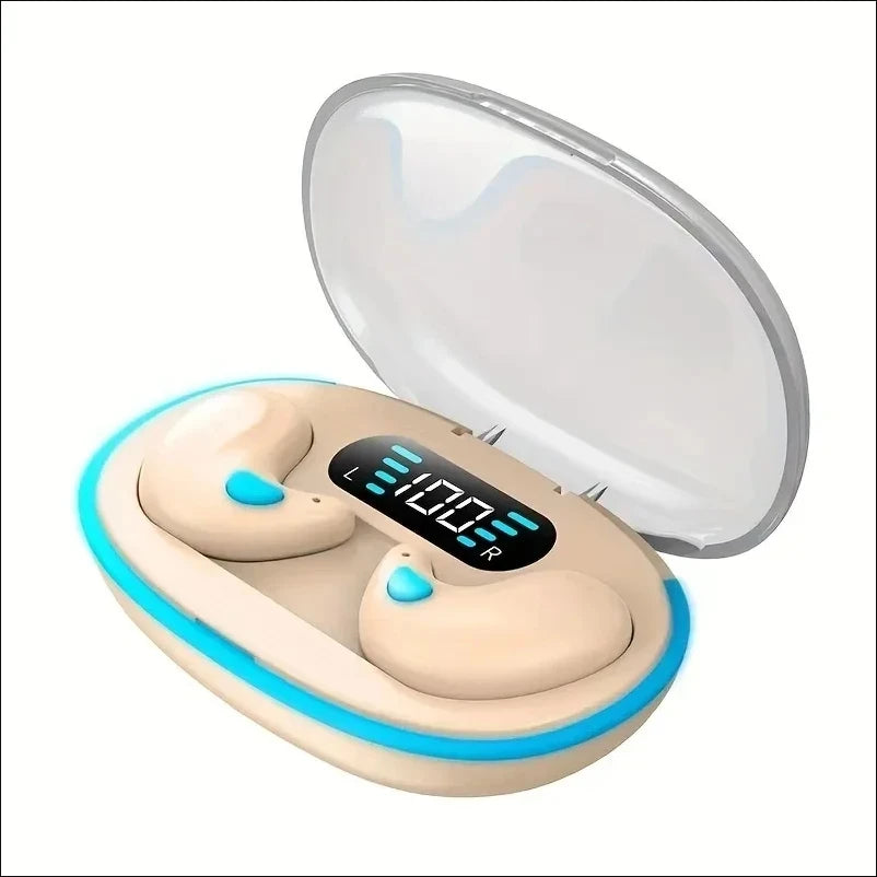 X55 Sleeping Wireless Mini Earbuds – TWS Bluetooth, Stereo, Hidden Design, Mic for HD Calls, Sport Use