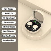 Mini Invisible Bluetooth 5.3 True Wireless Earbuds – HiFi Stereo, Noise Reduction, Compatible with Xiaomi and Huawei