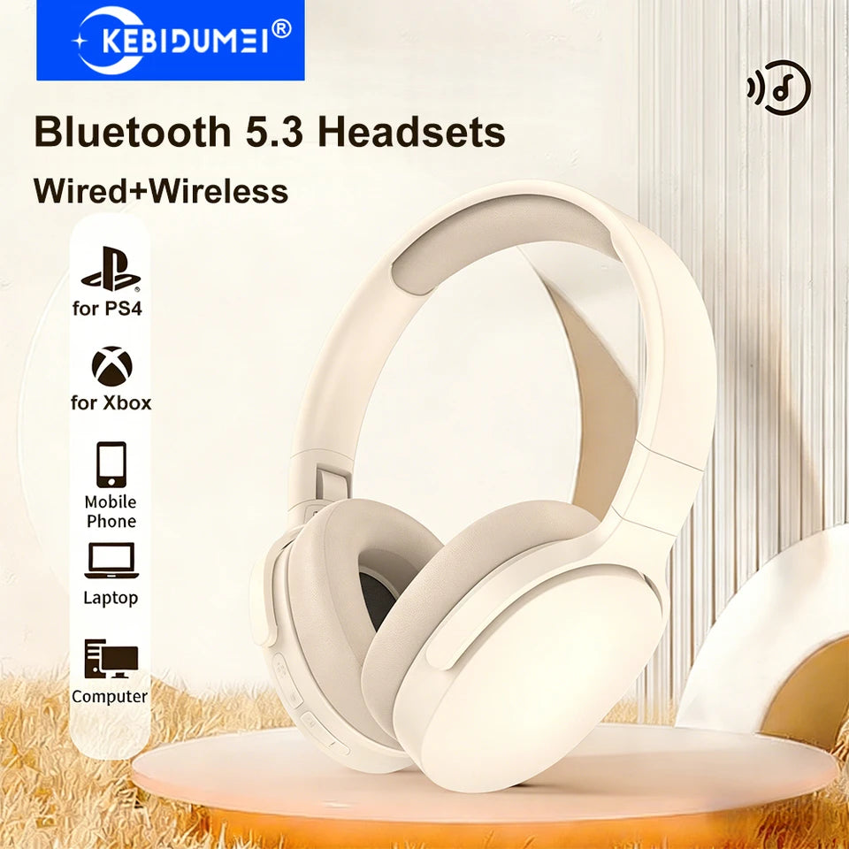 Bluetooth 5.3 Dual‑Mode Gaming Headset with Foldable Design and Noise Reduction