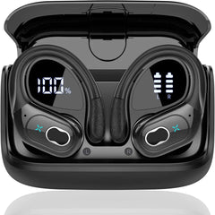 Waterproof Bluetooth 5.4 Sports Earbuds with Deep Bass & Noise Cancellation - IPX Rated