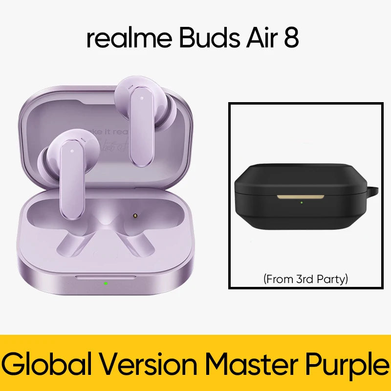 realme Buds Air 8 Global Version Active Noise Cancelling True Wireless Earphone Hours Battery Bluetooth 5.4 TWS Earbuds