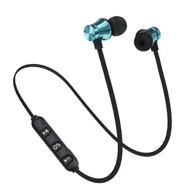 Sports Bluetooth Neckband In-Ear Earbuds with Magnetic Waterproof Design and Built-in Mic