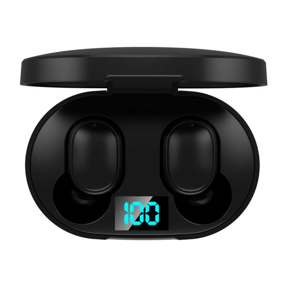 TWS Wireless Bluetooth Earbuds with Stereo Sound, Noise Cancelling, LED Digital Display, Sport‑Ready for All Smartphones