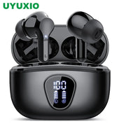 Bluetooth 5.4 Wireless Earbuds with LED Display, HiFi Stereo, IP7 Waterproof, ENC Noise Cancelling