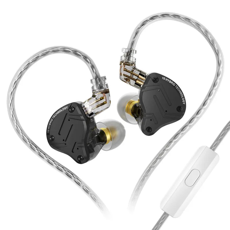 Hybrid Metal In‑Ear Earphones with Bass Boost and Noise Cancelling