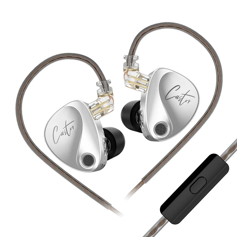 Castor In-Ear Hi-Fi Earphones with 2 Dynamic Drivers and Balanced Armature