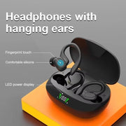 Ear Hook Wireless Earbuds with Hi‑Fi Stereo, Waterproof, Mic, TWS