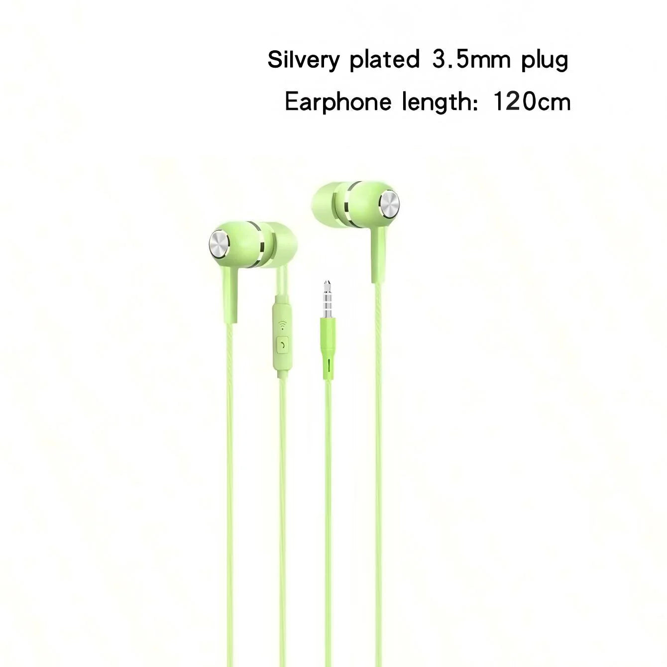 3.5mm Wired In‑Ear Headphones with Microphone, Bass‑Boosted HiFi Stereo Sound and In‑Line Controls – Pack of 1‑8