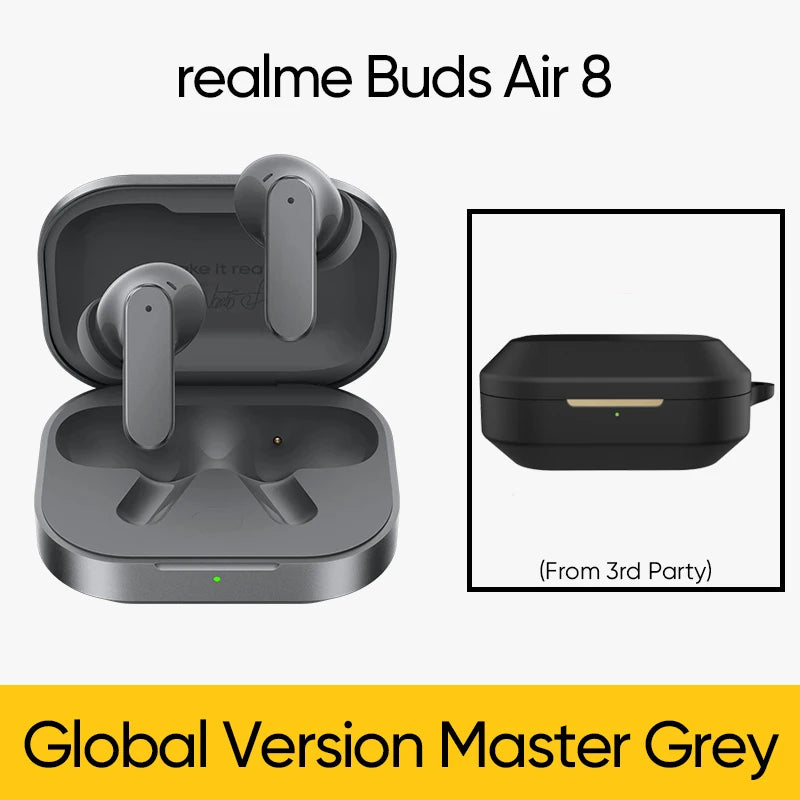 realme Buds Air 8 Global Version Active Noise Cancelling True Wireless Earphone Hours Battery Bluetooth 5.4 TWS Earbuds