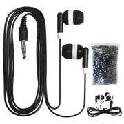 Disposable In‑Ear Wired Stereo Earphones – 100 Pieces with 3.5 mm Plug