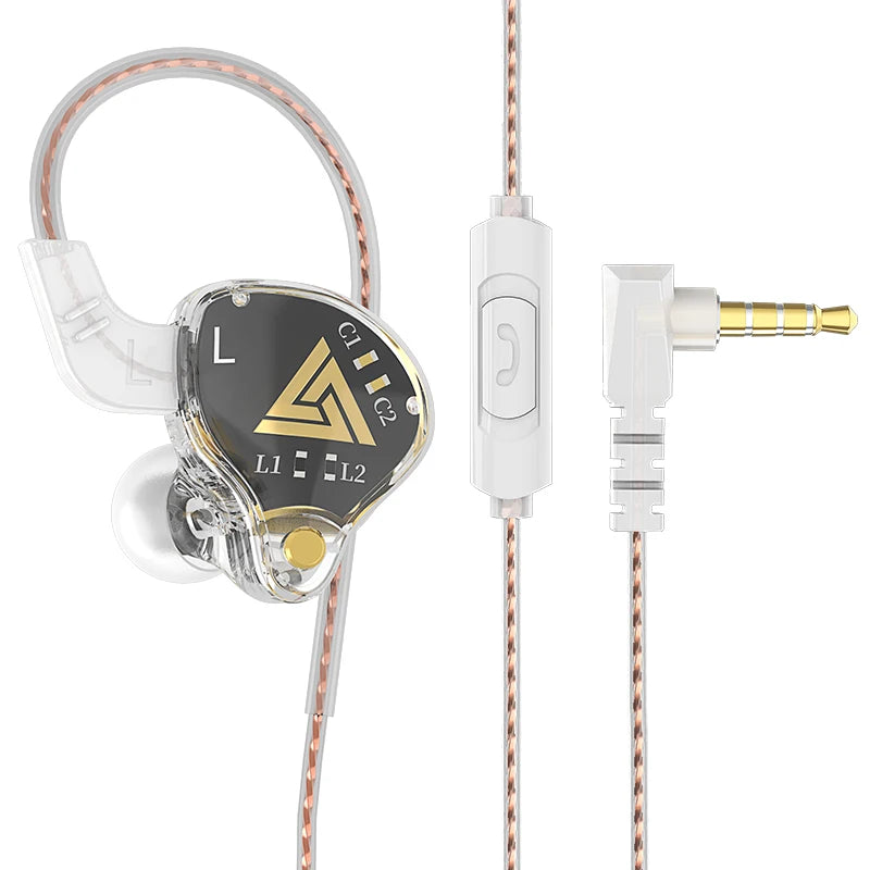 Copper‑Driver Wired In‑Ear Earphones with 3.5 mm Plug and Mic