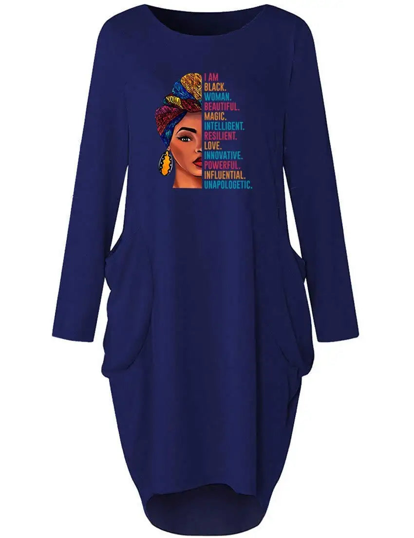 Plus Size Women's Short Sleeve O‑Neck Loose Casual Dress