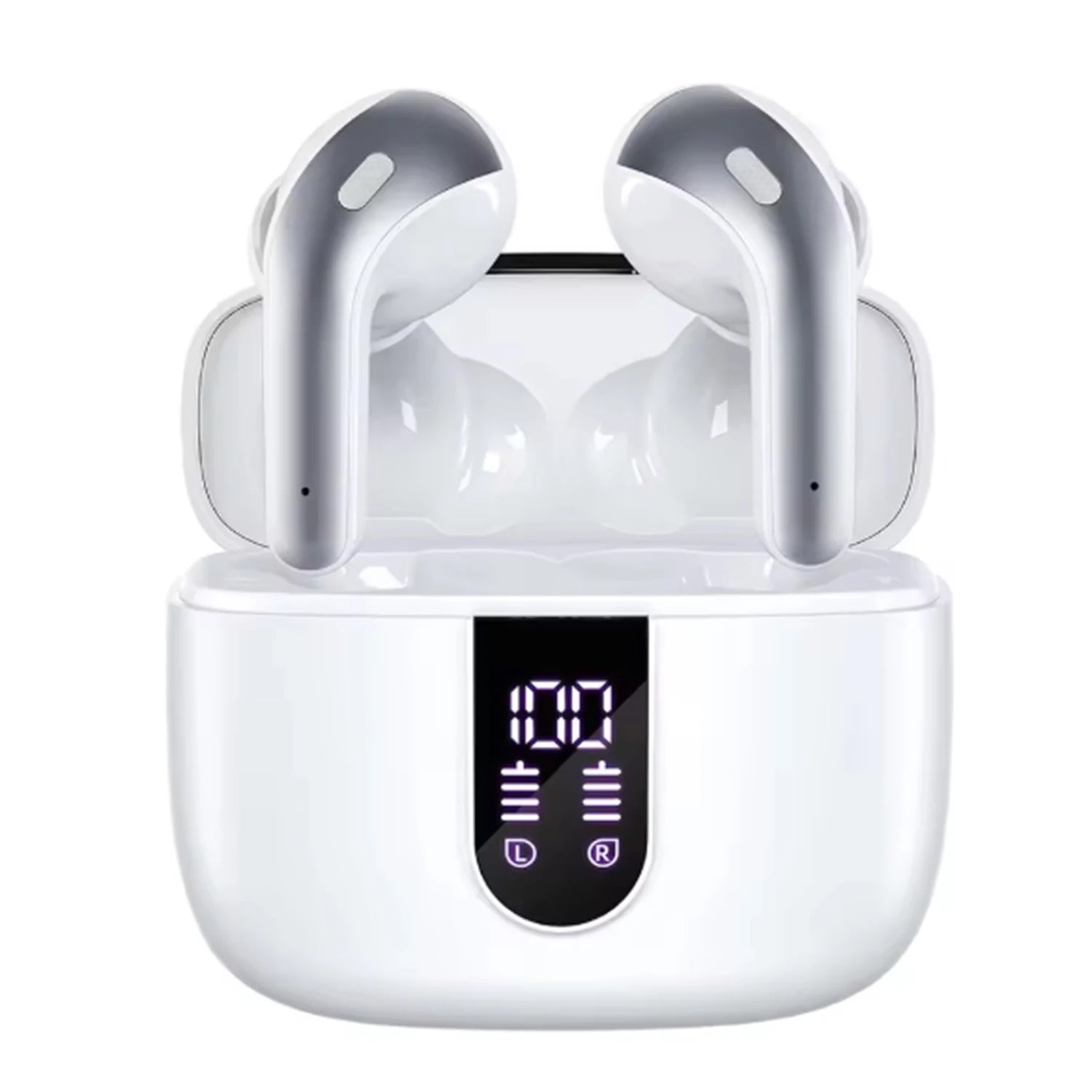 LED Display In-Ear Headphones with Hi‑Fi Stereo Sound, Compatible with Phones and Laptops
