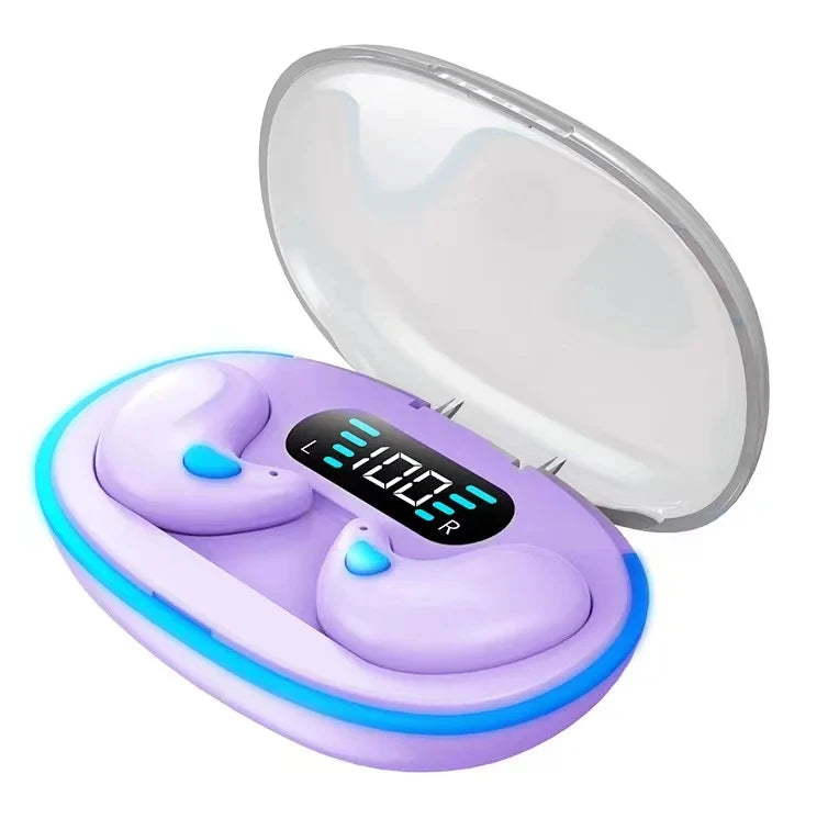 X55 Sleeping Wireless Mini Earbuds – TWS Bluetooth, Stereo, Hidden Design, Mic for HD Calls, Sport Use