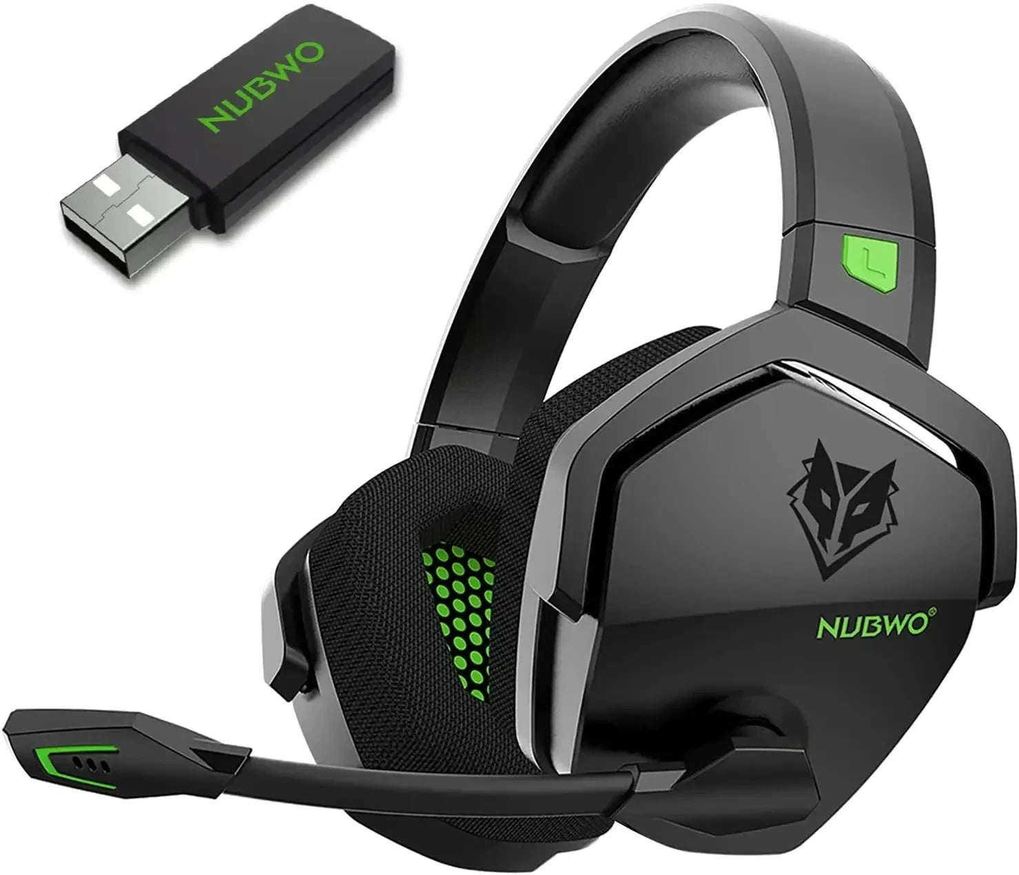 Dual Wireless Gaming Headset with Microphone, 2.4 GHz Bluetooth 5.3, Compatible with PS5, PS4, PC, Mobile and Switch