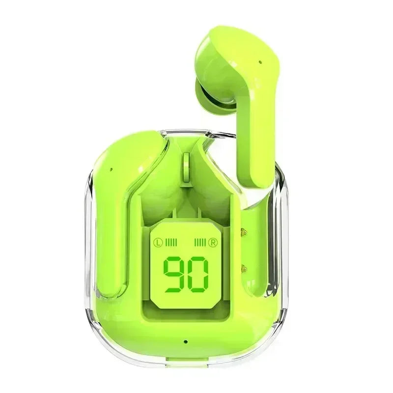 T2 Wireless Bluetooth TWS Earbuds Transparent Design with ENC and Digital Power Display