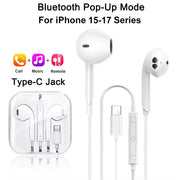 USB-C Wired Stereo Earbuds for iPhone, iPad and Laptops (3.5 mm Adapter Included)