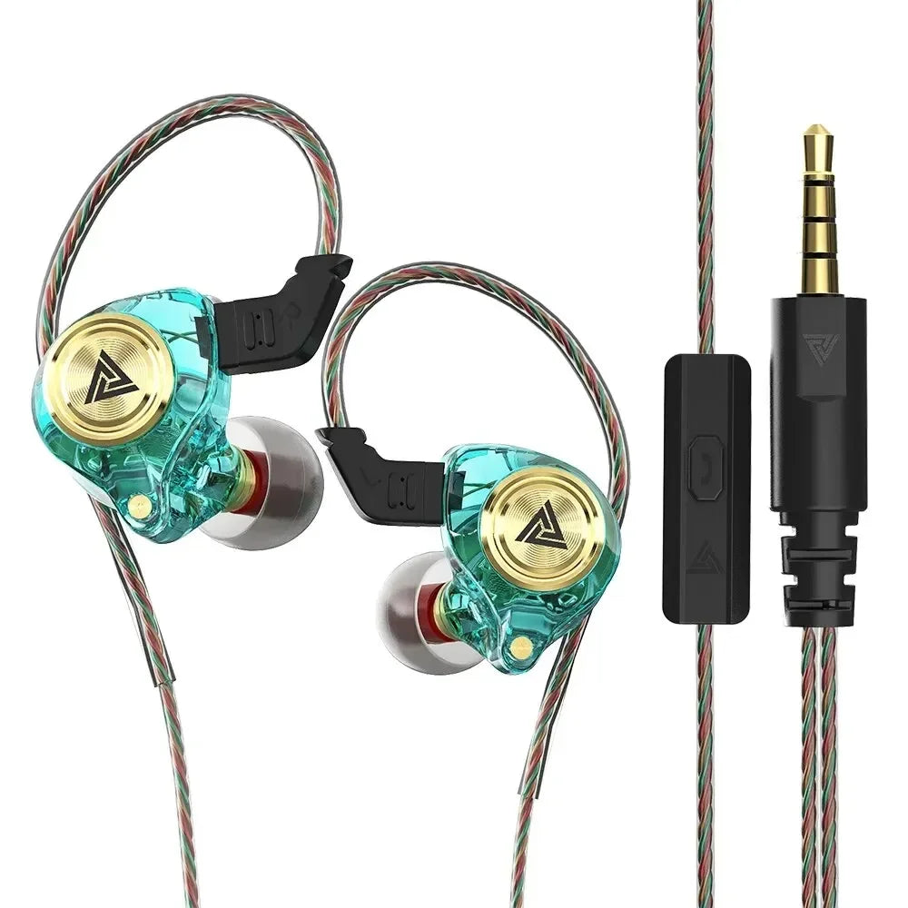 Wired In-Ear Earphones with Microphone, Hi‑Fi Bass and Noise Cancelling for Sport and Gaming