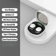 Bluetooth 5.3 Mini Wireless Sleeping Earbuds with Mic, HD Call, Waterproof, TWS Stereo
