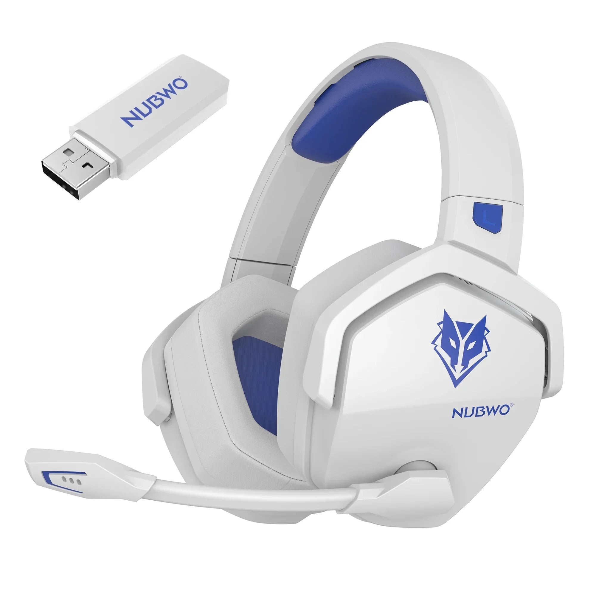 Dual Wireless Gaming Headset with Microphone, 2.4 GHz Bluetooth 5.3, Compatible with PS5, PS4, PC, Mobile and Switch