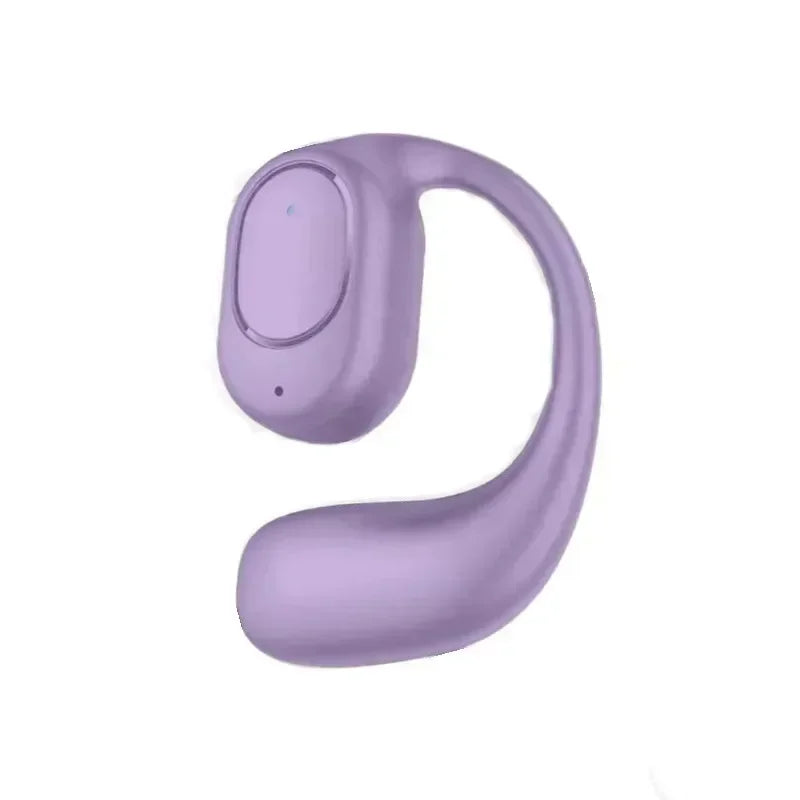 Single Wireless Air Conduction Ear Hook Headphones with HiFi Sound and Noise Cancellation for Smartphones