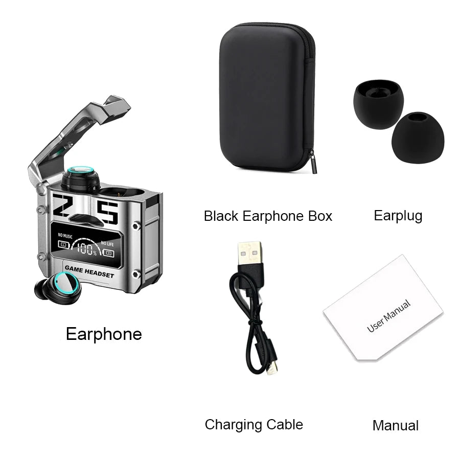 True Wireless Stereo Earbuds with Touch Control, Bluetooth and Noise Reduction