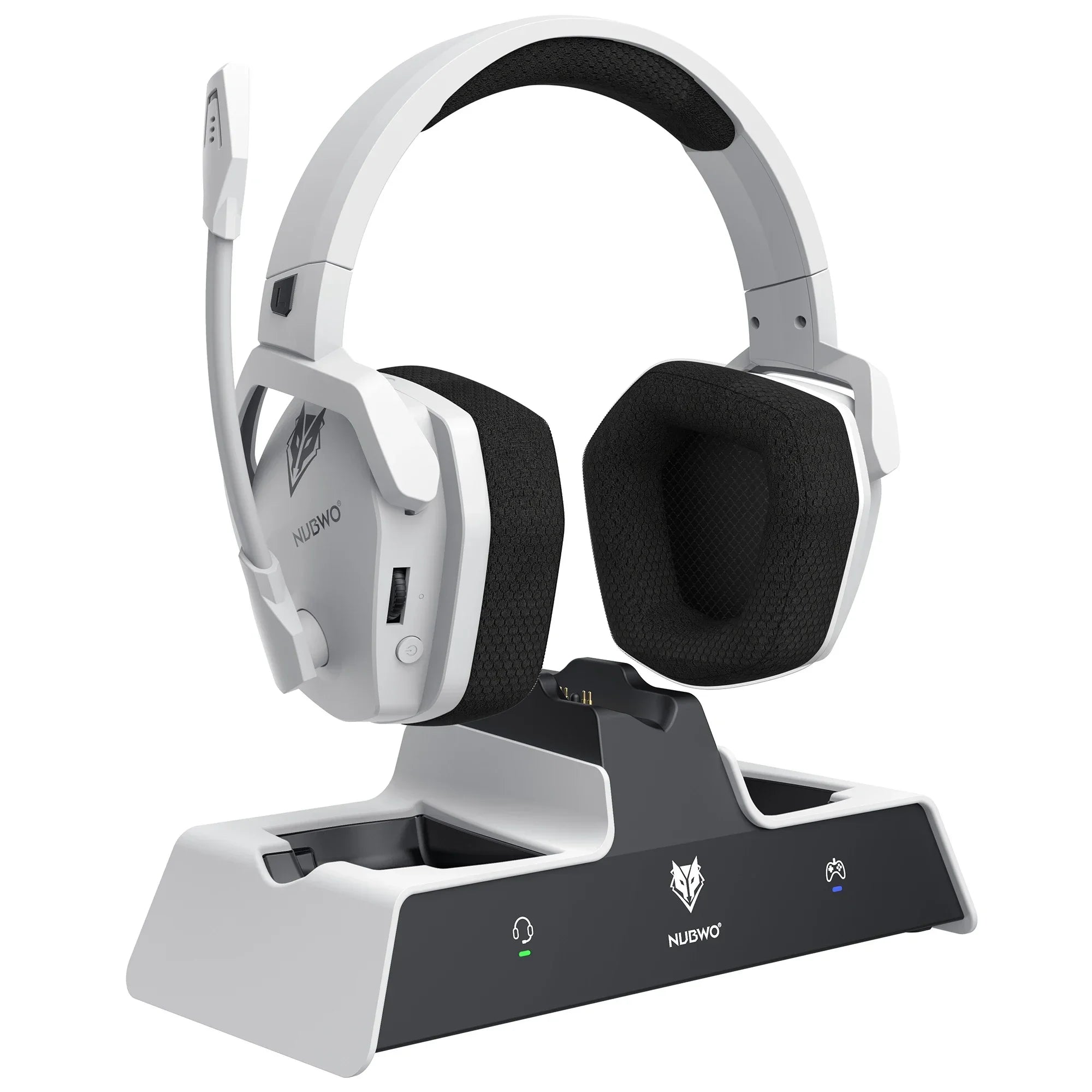 Dual Wireless Gaming Headset with Microphone, 2.4 GHz Bluetooth 5.3, Compatible with PS5, PS4, PC, Mobile and Switch