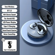 Invisible In-Ear Bluetooth 5.3 Earbuds with Noise Reduction, Hi-Fi Stereo Sound, Designed for Sleep