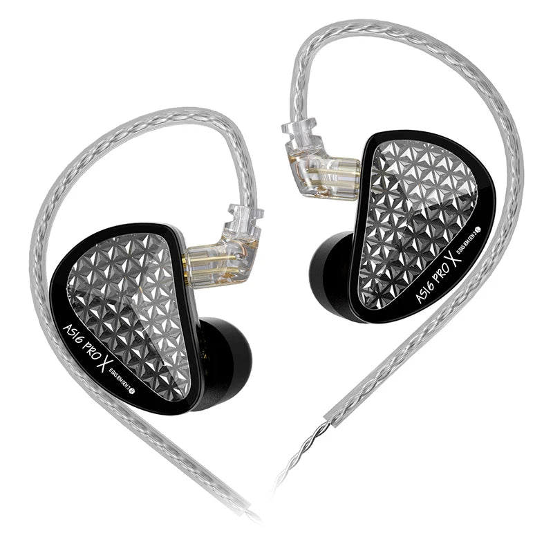 KZ AS16 PRO X 16BA In Ear Earphone 8 Balanced Armature Headset High Sound Quality HiFi Monitor Earphone ASX ZS10PRO AST AS12