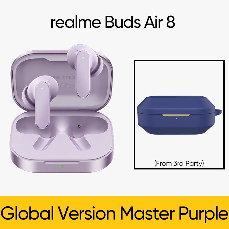 realme Buds Air 8 Global Version Active Noise Cancelling True Wireless Earphone Hours Battery Bluetooth 5.4 TWS Earbuds
