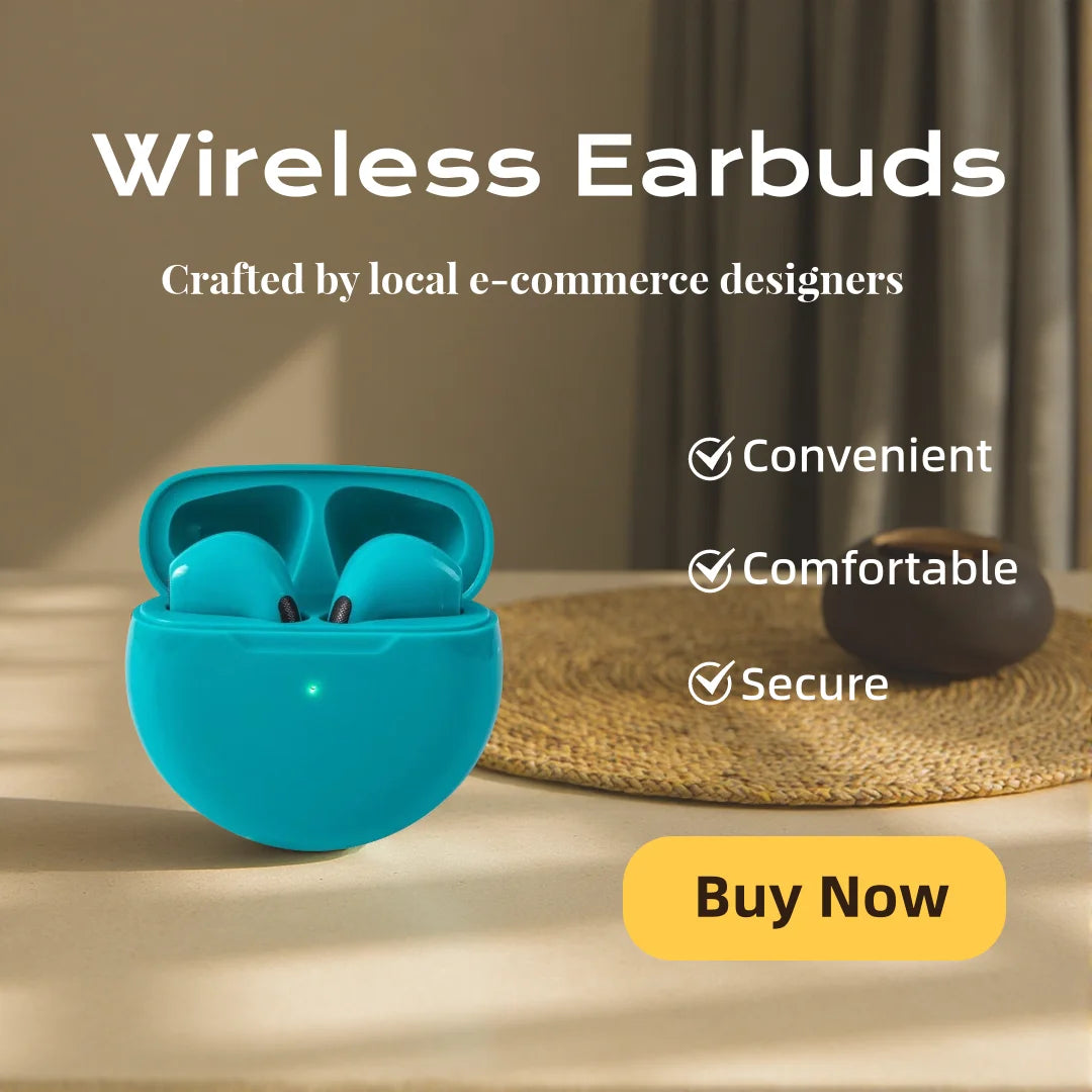 True Wireless Half‑In‑Ear Bluetooth Earbuds with Touch Control, HiFi Stereo, Sport Design